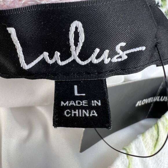 Lulus Dress Women's Large NWT Dream of You Ivory Off-The-Shoulder Mini Shift - Picture 10 of 11